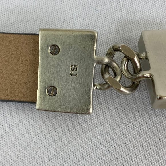 St Johns Italian Leather Fashion Waist Belt Sz L main image 7